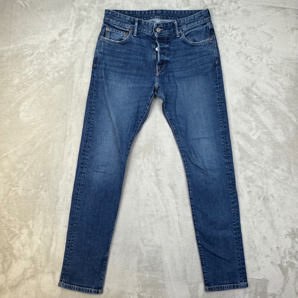 Buck Mason Maverick 12101 USA Slim Jeans 32x34 14oz Double Dipped Denim Blue